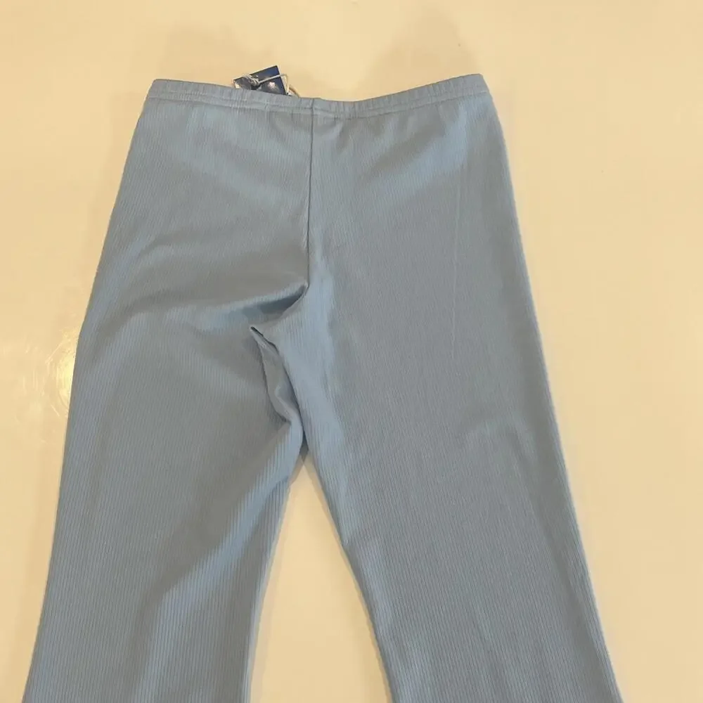 $35 NWT adidas Big Girls RIB  Pull-On Flare Blue Pants Size M(11-12) - Picture 7 of 7